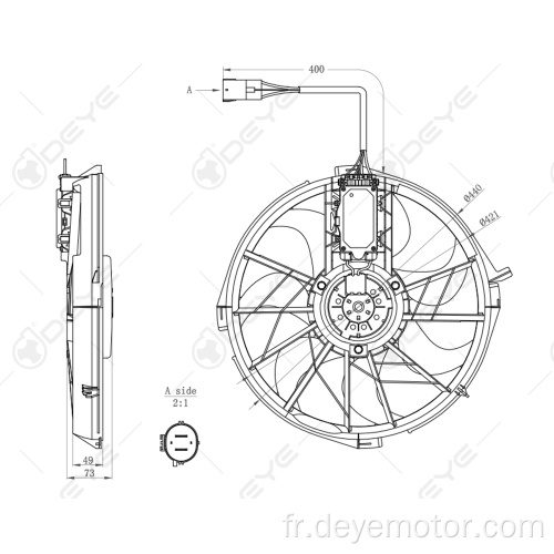 Ventilateurs de refroidissement de radiateur de vente chaude pour BENZ W169